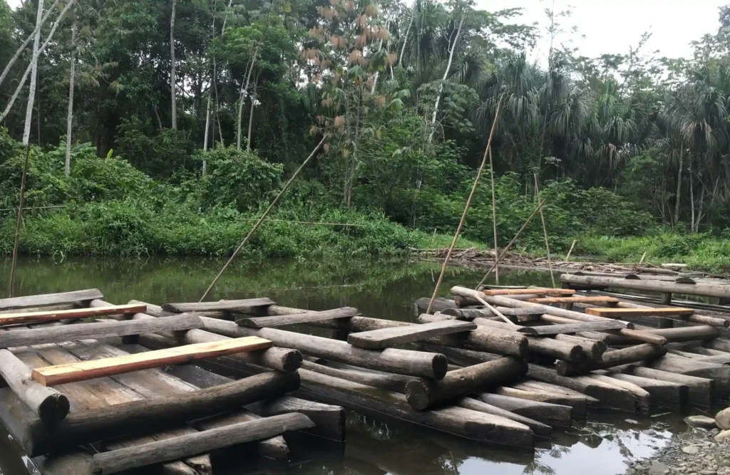 Rustic boats that serve to sail narrow passages of water.