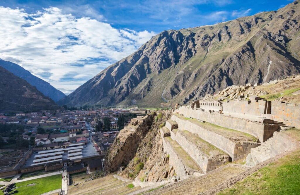 Ollantaytambo ruins are right above the town that shares its name.